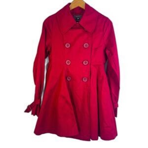 Forever 21 NWT Goblin Core Double Breasted Pleated Flare Lightweight Jacket MD